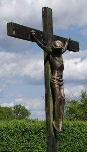 The crucifix in the grounds at Furzey