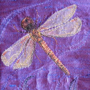 Detail of the dragonfly on my Lenten stole.
